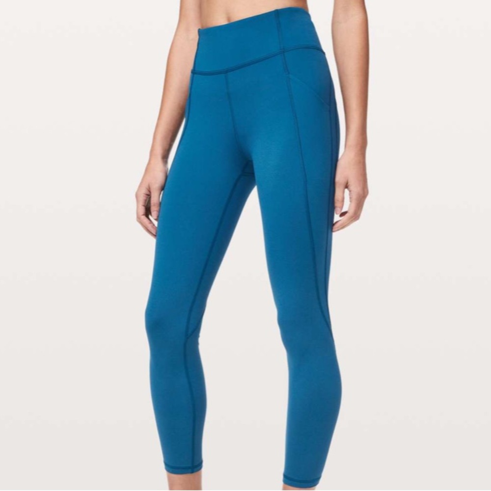 Lululemon Time To Sweat Tights Deep Marine Size 8 - Picture 2 of 11